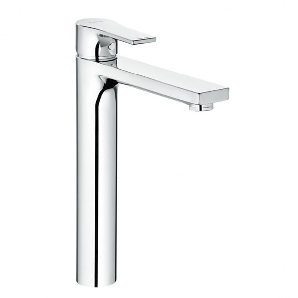 Висок смесител за мивка Kludi Zenta Chrome - хром, височина чучура 240 мм, керамичен механизъм, 7 л/мин, бърз монтаж, KERANOVA