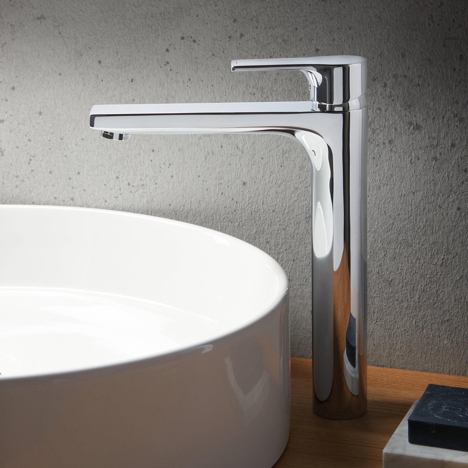 Висок смесител за мивка Kludi Zenta Chrome - хром, височина 240 мм, керамичен механизъм, дебит 7 л/мин, комплект за бърз монтаж - KERANOVA