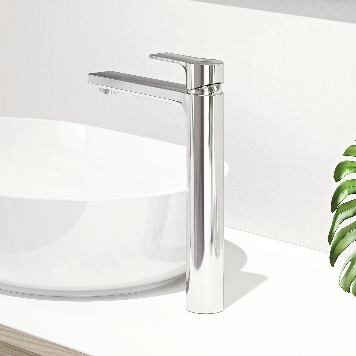 Висок смесител за мивка Kludi Zenta Chrome - хром, височина 240 мм, масивна ръкохватка, керамичен механизъм, за KERANOVA онлайн магазин