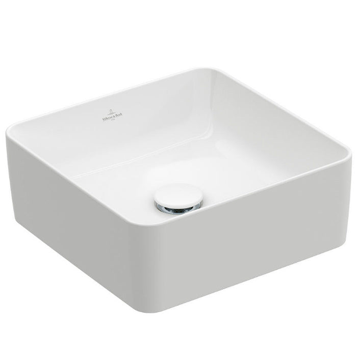 Купа Collaro 38x38 Villeroy & Boch – квадратна бяла керамична мивка TitanCeram за свободен монтаж, онлайн магазин за бани KERANOVA