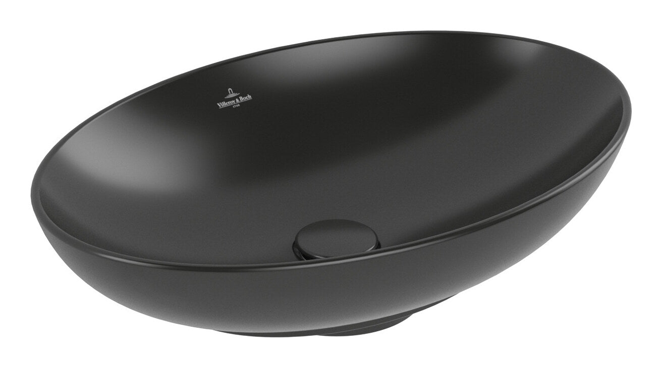 Мивка Loop & Friends Ebony 56х38 Villeroy & Boch – мивка купа Ebony за монтаж върху плот, черен матов дизайн, за онлайн магазин KERANOVA