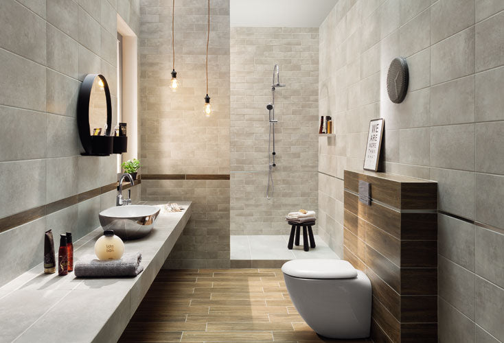 Баня Minimal 22.3x44.8 - полски плочки за баня в онлайн магазин KERANOVA, модерен минималистичен дизайн и качество