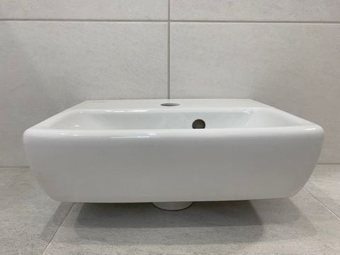 Мивка Selnova Square 36х28 см. - Geberit бяла порцеланова мивка за баня 36х28х14.5 см от KERANOVA онлайн магазин