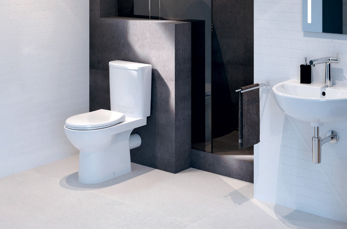 Моноблок Selnova - Geberit моноблок с полускрит монтаж, санитарен порцелан, капак Duroplast, онлайн магазин KERANOVA