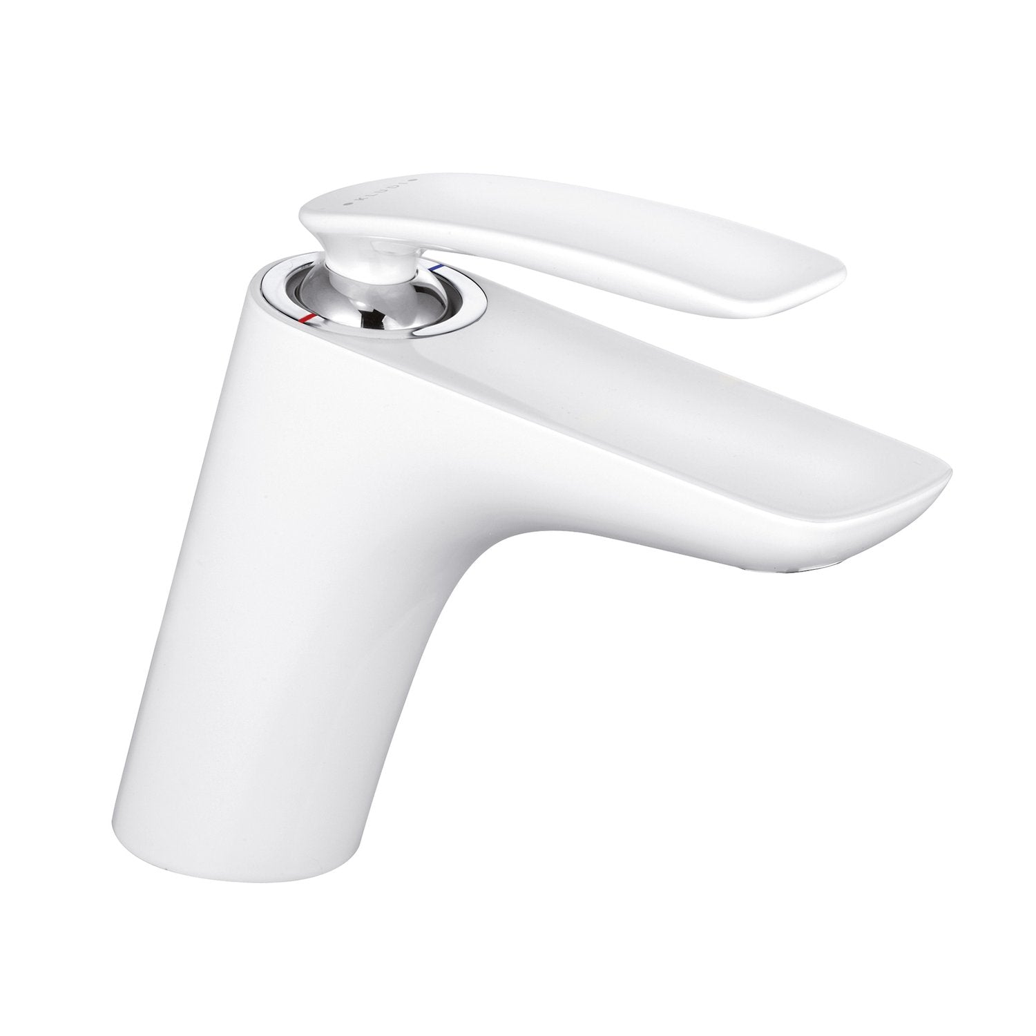 Смесител за мивка Kludi Balance Matt White – бял мат едноръкохватков смесител с аератор, керамичен механизъм, комплект за бърз монтаж, KERANOVA