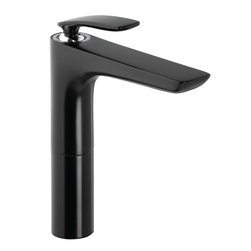 Висок смесител за мивка Kludi Balance Matt Black - черен мат, височина до чучура 210 мм, аератор и керамичен механизъм, онлайн магазин KERANOVA