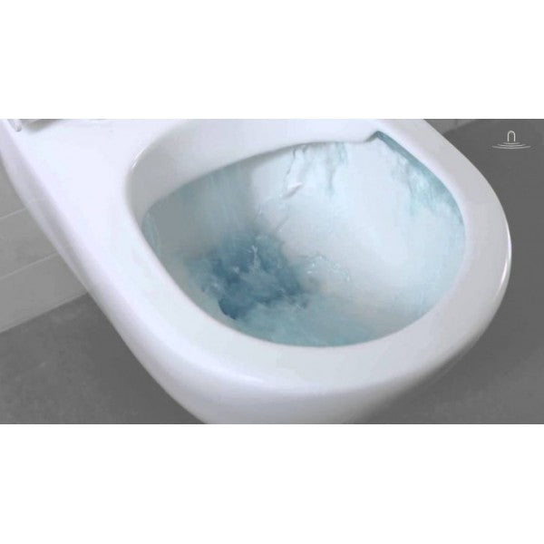 Rimless конзолна тоалетна Joyce Direct Flush квадратна - Villeroy&Boch от KERANOVA, овална висяща чиния с DirectFlush (rimless) и тънък капак