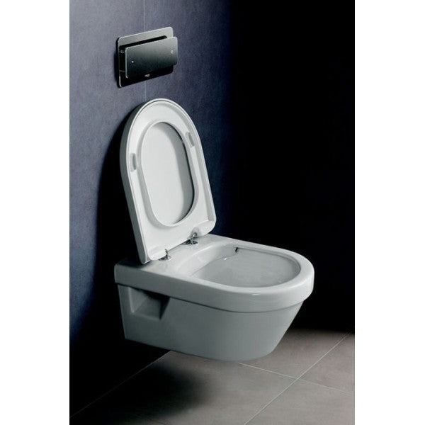 Rimless конзолна тоалетна Omnia Architectura Direct Flush овална - Villeroy&Boch висища овална чиния с плавно падащ капак, KERANOVA онлайн магазин
