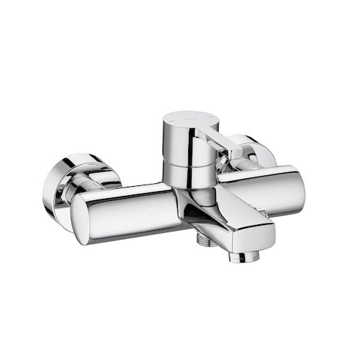 Стенен смесител за вана/душ Naia Roca с EVERSHINE хромирано покритие – модерен стенен дизайн за баня, онлайн магазин KERANOVA