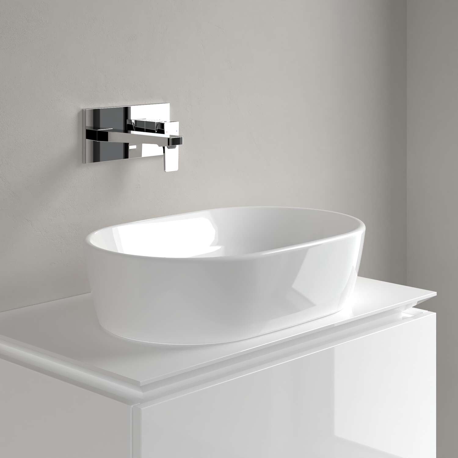 Architectura 60x40 Villeroy & Boch Collaro овальна мивка върху плот с нов модерен дизайн, керамика TitanCeram.