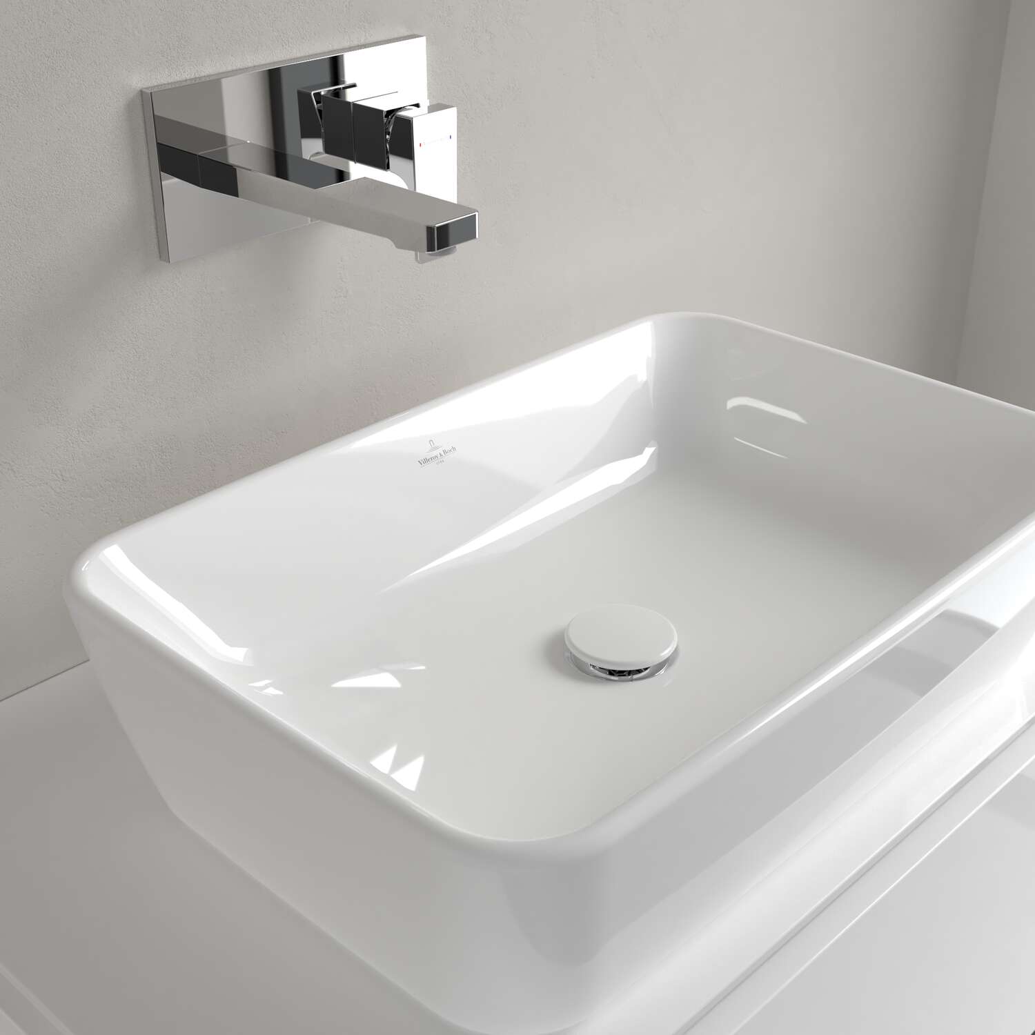 Architectura 60х40.5 см. - Villeroy & Boch дизайнерска мивка с бял гланц за монтаж върху плот