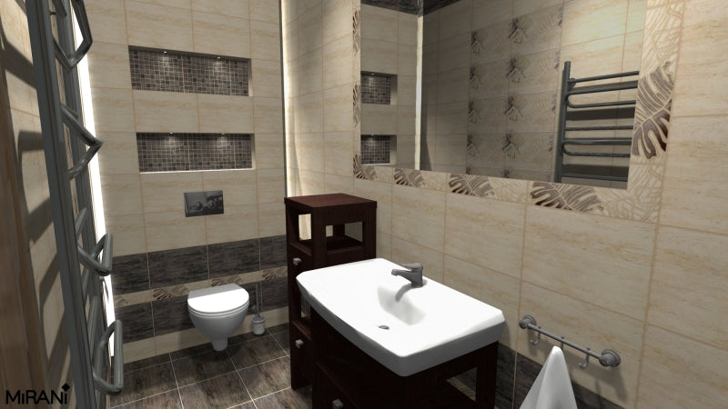 Баня Toscana 25x36 - модерен дизайн плочки от Полша, гланцова повърхност за баня в онлайн магазин KERANOVA