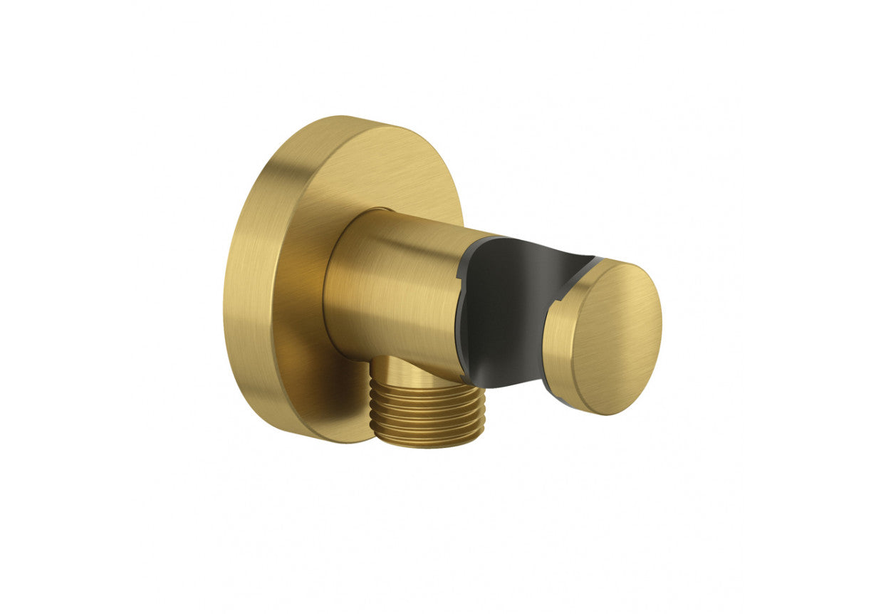 Вградена душ система Kludi Bozz Brush Gold Bath Slim Boxx - златисто стеново рамо за душ с извод, онлайн магазин KERANOVA
