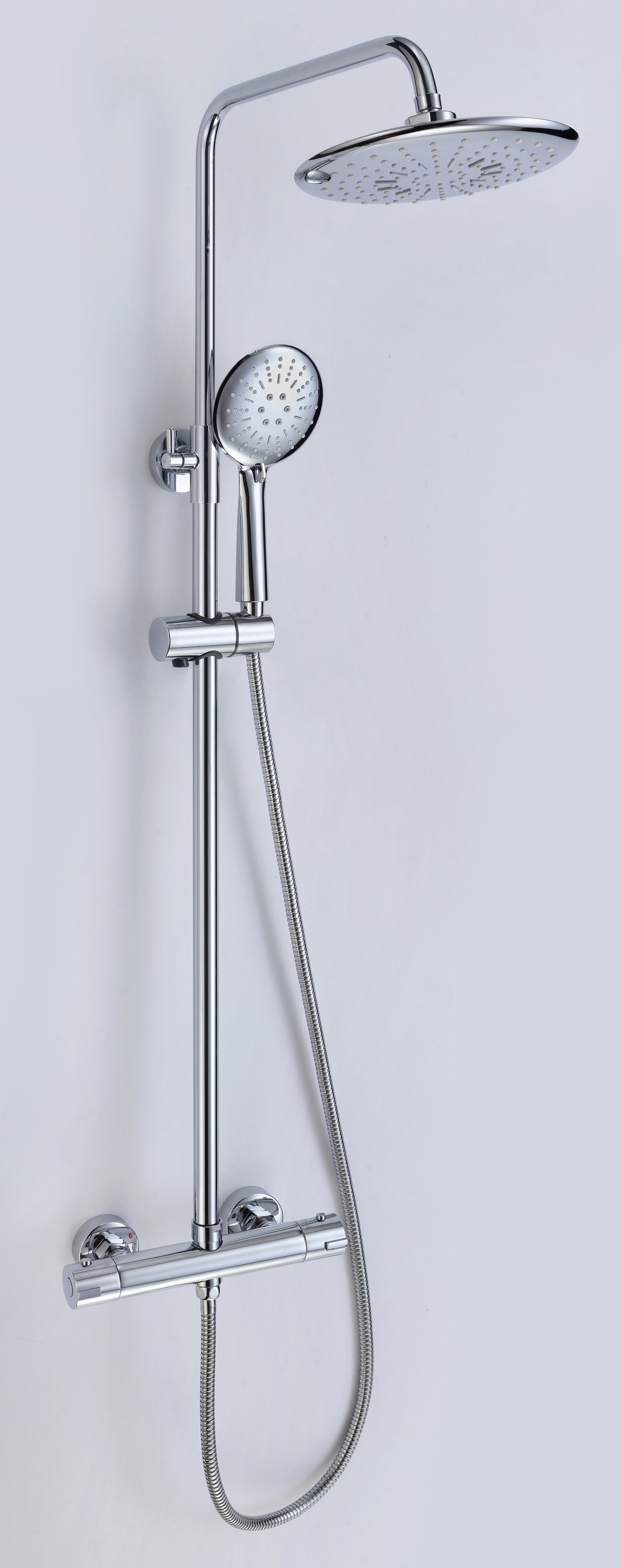 Комплект за баня Соланж термостатична душ колона с ABS пита и подвижен душ хром - онлайн магазин KERANOVA