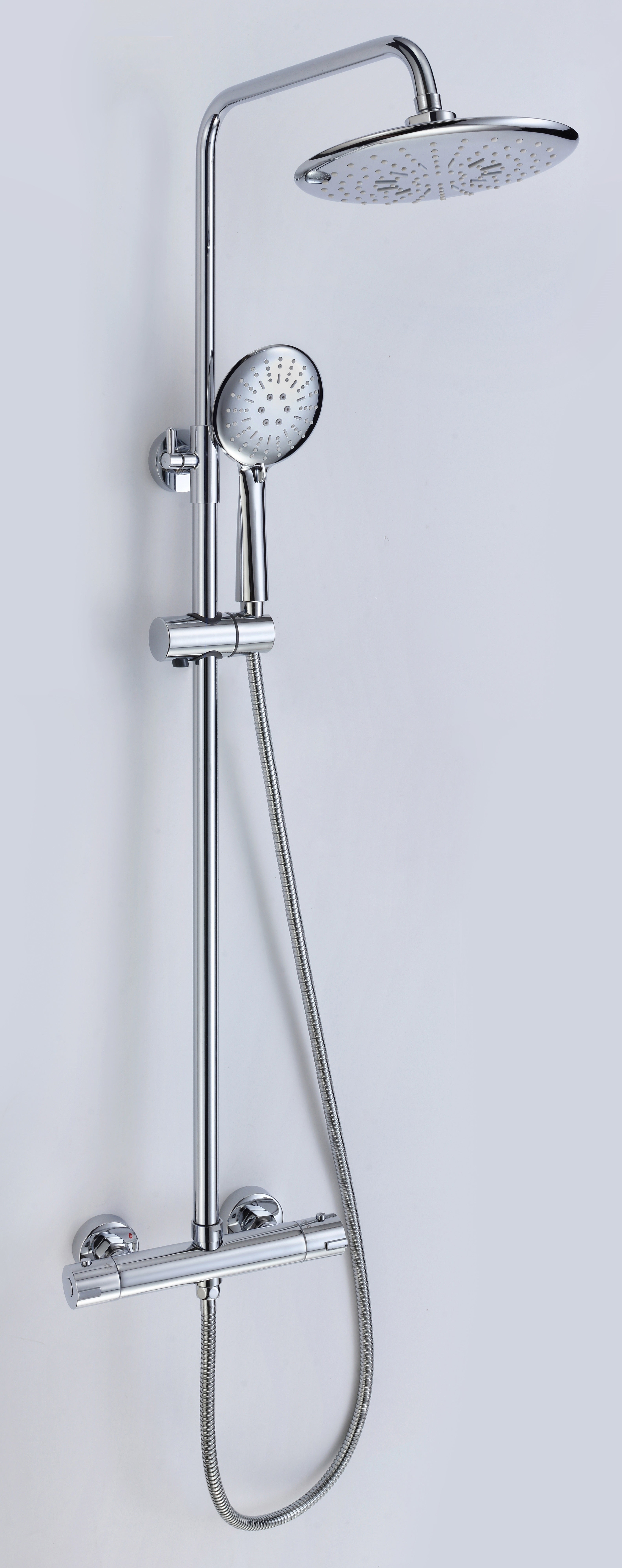 Комплект за баня Соланж термостатична душ колона с ABS пита и подвижен душ хром - онлайн магазин KERANOVA