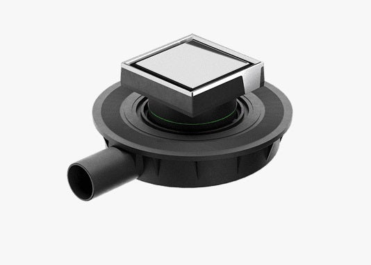 Mini Drain подов сифон с клапа и ниска инсталационна височина10х10 - Bonomini - за плочка или с плътна решетка, неръждаема решетка, 50мм инсталация – KERANOVA