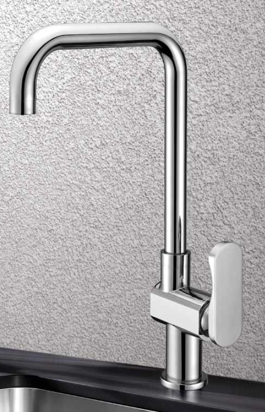 Кухненски смесител 6680 хромиран, едноръкохватков модел от Италия за онлайн магазин KERANOVA