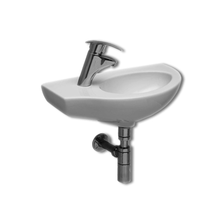 Мивка Friendly 57x32 см. - лява и дясна. Стенна мивка с отвор за смесител, модел 6742, онлайн магазин KERANOVA