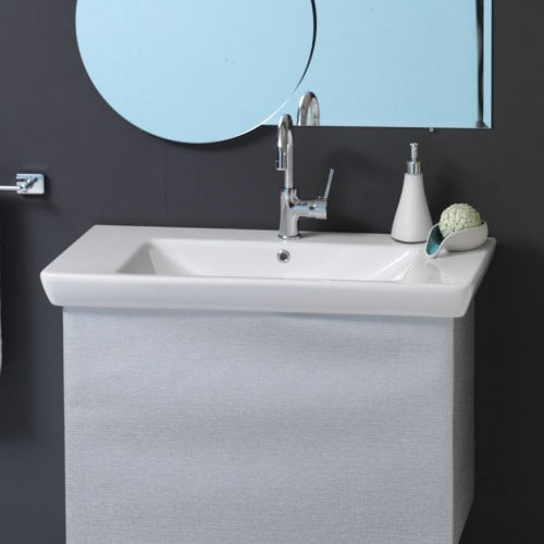 Мебелна мивка Porto 65х38 см. бяла с отвор за батерия, монтаж върху мебел или плот – онлайн магазин за обзавеждане за бани KERANOVA