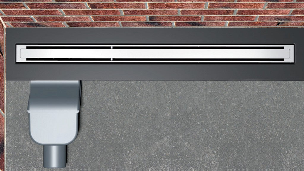 Линеен сифон Canalissima Stainless Steel - 40,50,60,70,80,90 и 100 см. от неръждаема стомана с кошница, клапа против миризми и рамка за вграждане - KERANOVA