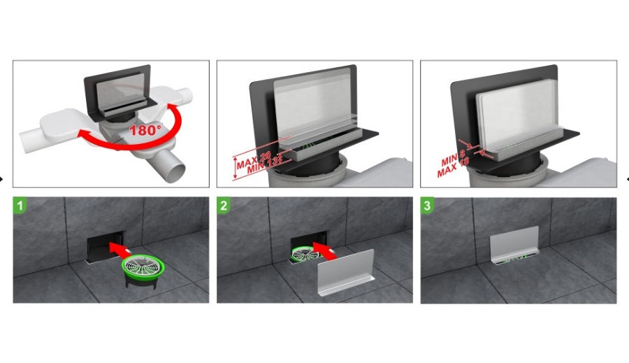 Стенен сифон Wally - Bonomini с неръждаема решетка AISI316, клапа против миризми и кошница за почистване, KERANOVA онлайн магазин