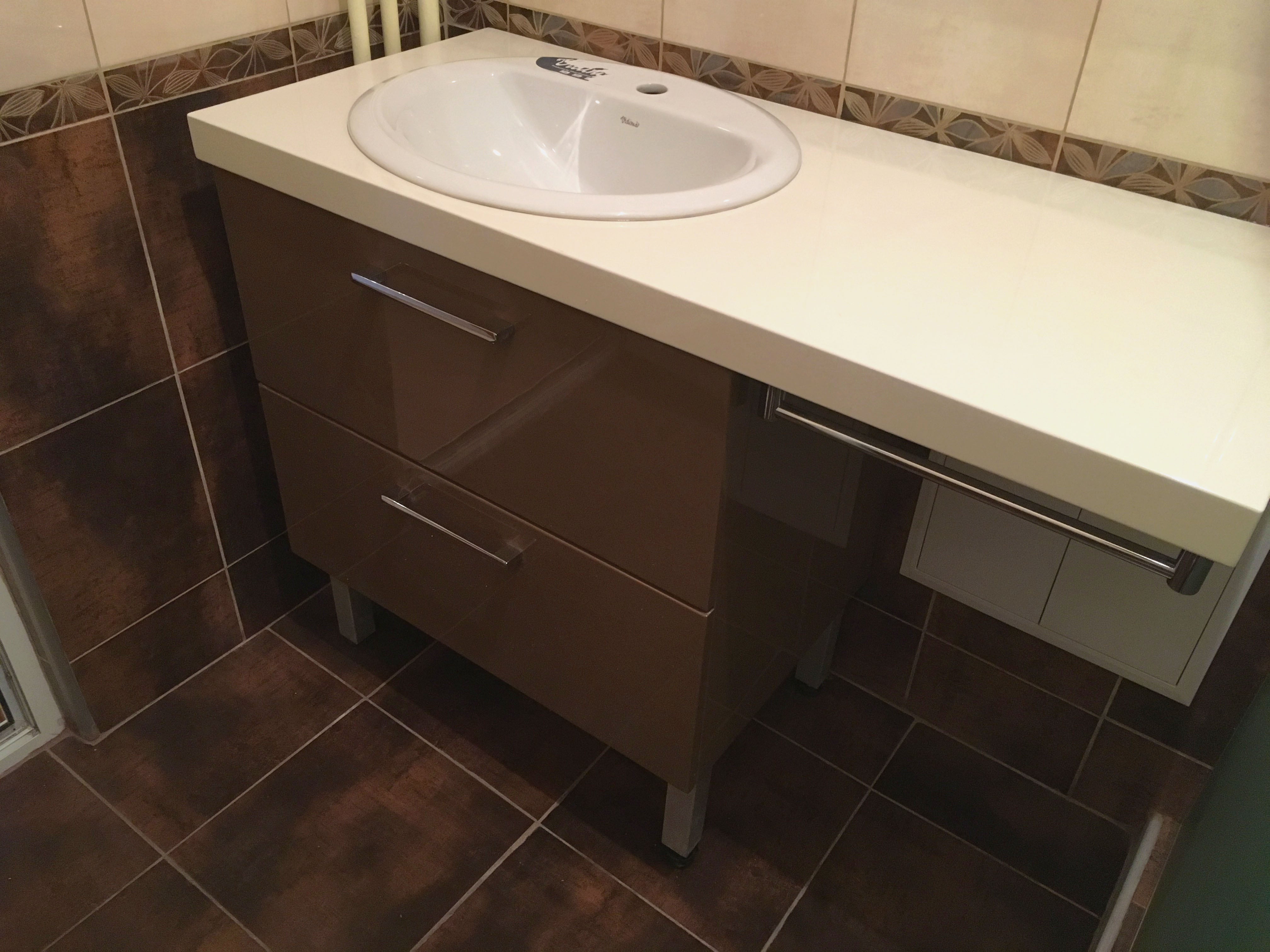 Мебели за баня по проект на клиента - PVC шкаф с мивка, лаково покритие, 100% влаго и водо устойчиво от KERANOVA