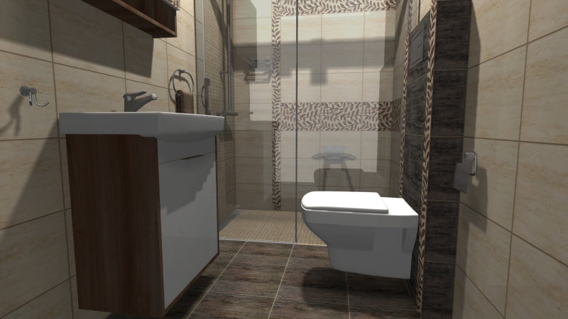 Баня Toscana 25x36 - модерен дизайн баня с гланцирани плочки от Полша, онлайн магазин KERANOVA