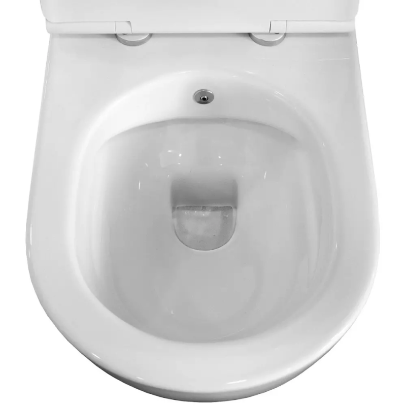 Rimless конзолна тоалетна Quarter Bath Deep с биде и вграден смесител - 49 см.