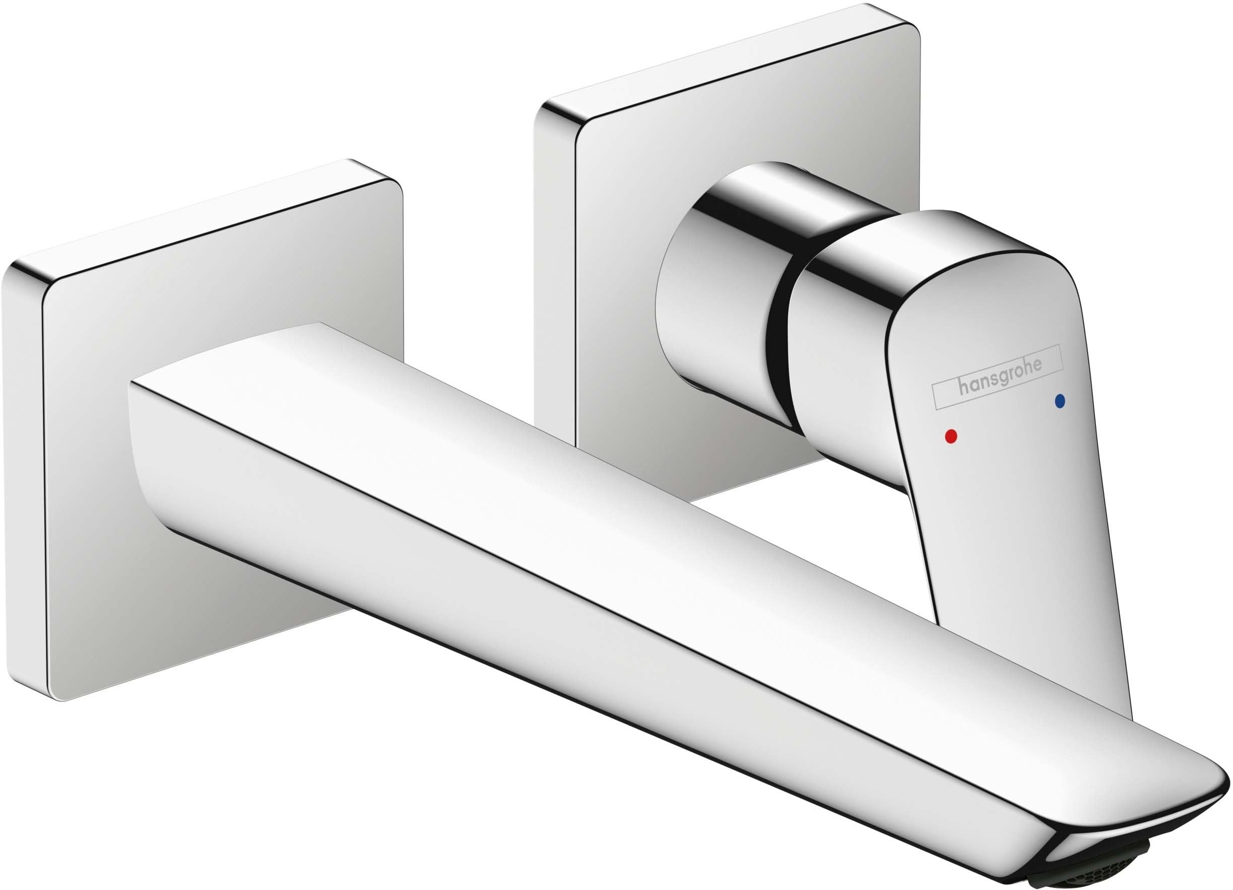 Hansgrohe Logis Fine вграден за мивка хром, стенен смесител 206 мм проекция, комплект с тяло за вграждане - KERANOVA онлайн магазин
