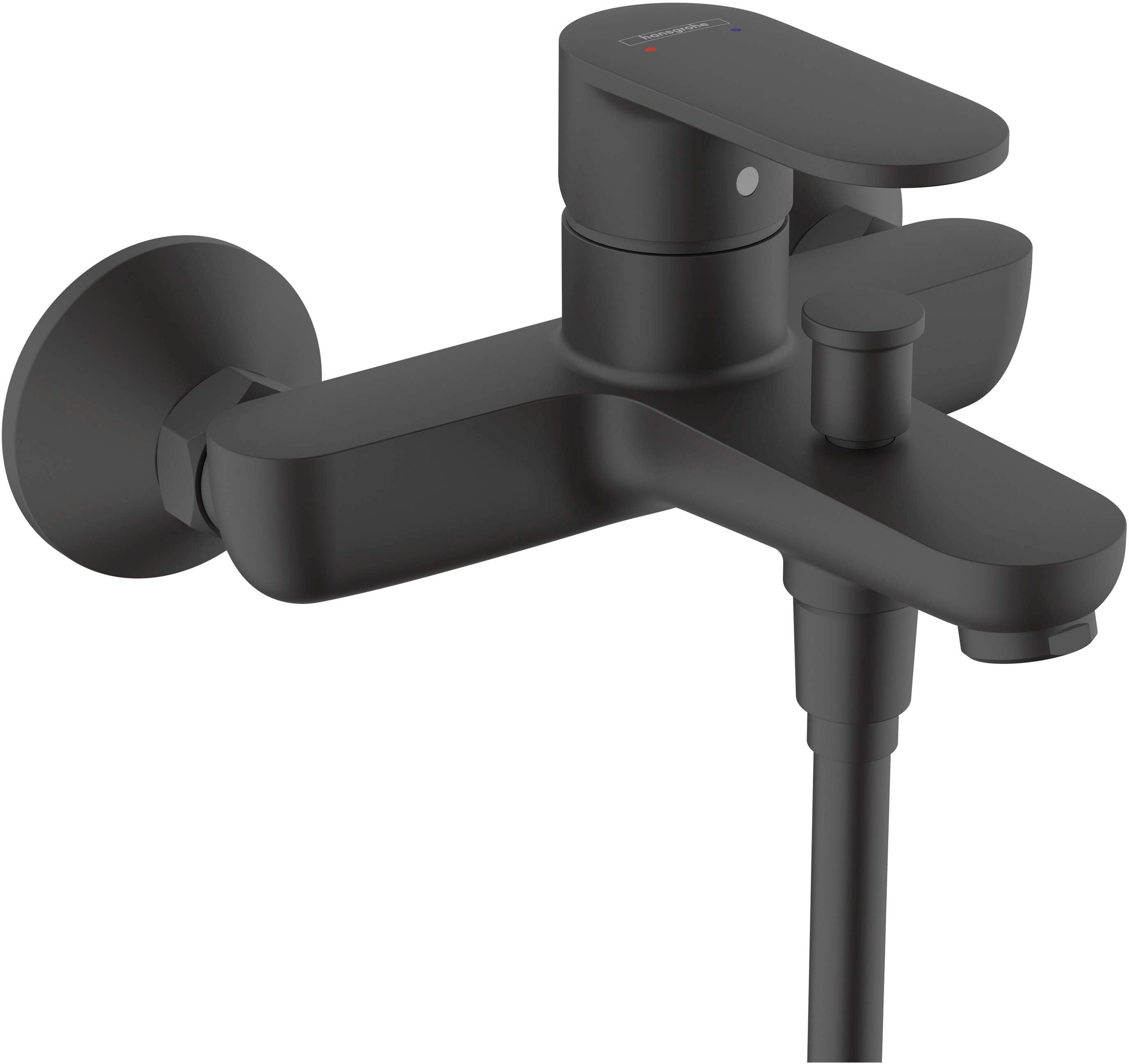 Комплект смесители за баня HansGrohe Vernis Blend Matt Black - матов черен смесител за вана с душ, онлайн магазин KERANOVA
