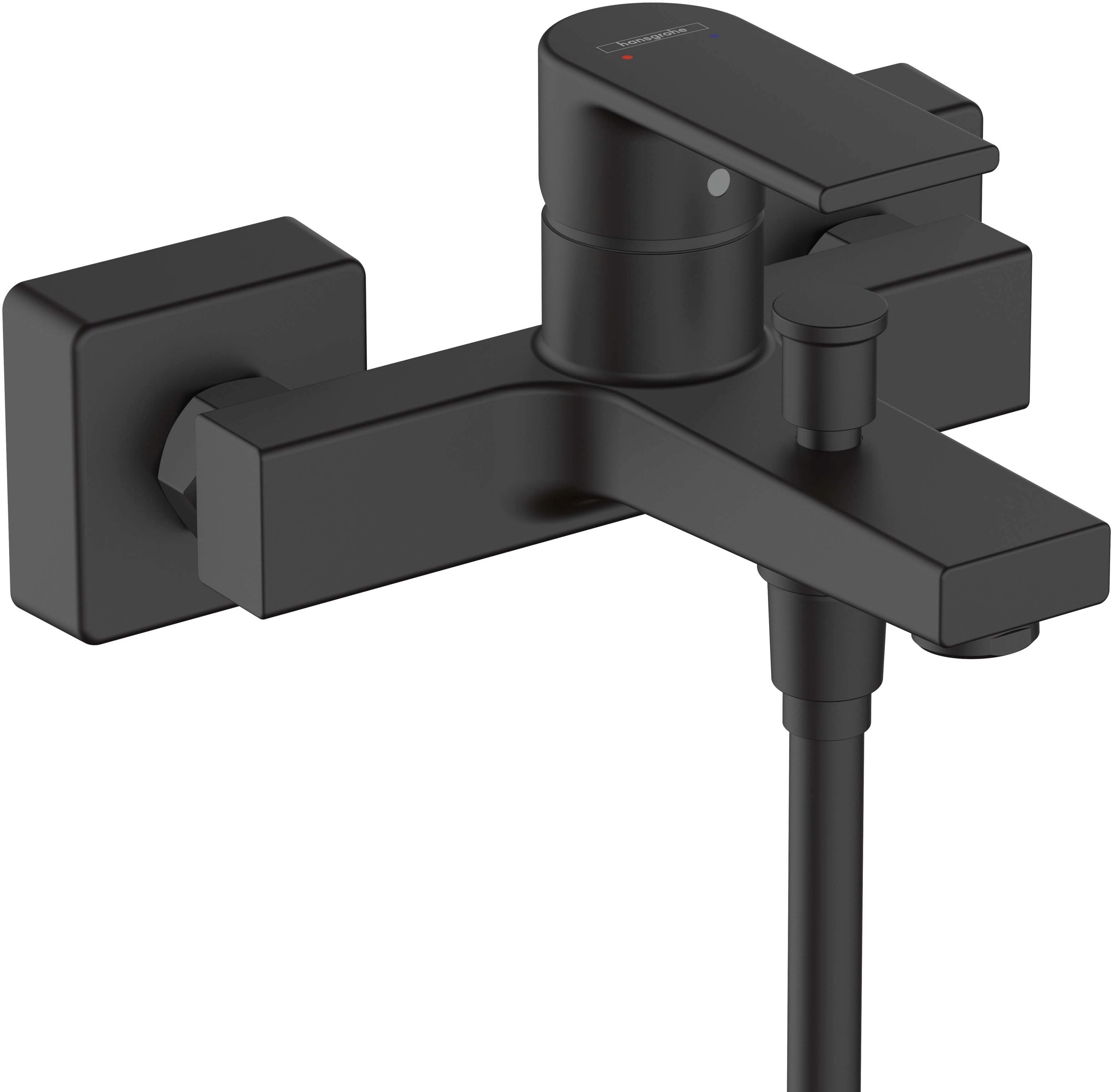 Hansgrohe Vernis Shape смесител за вана и душ в черен мат, стенен модел 71450670 за онлайн магазин KERANOVA