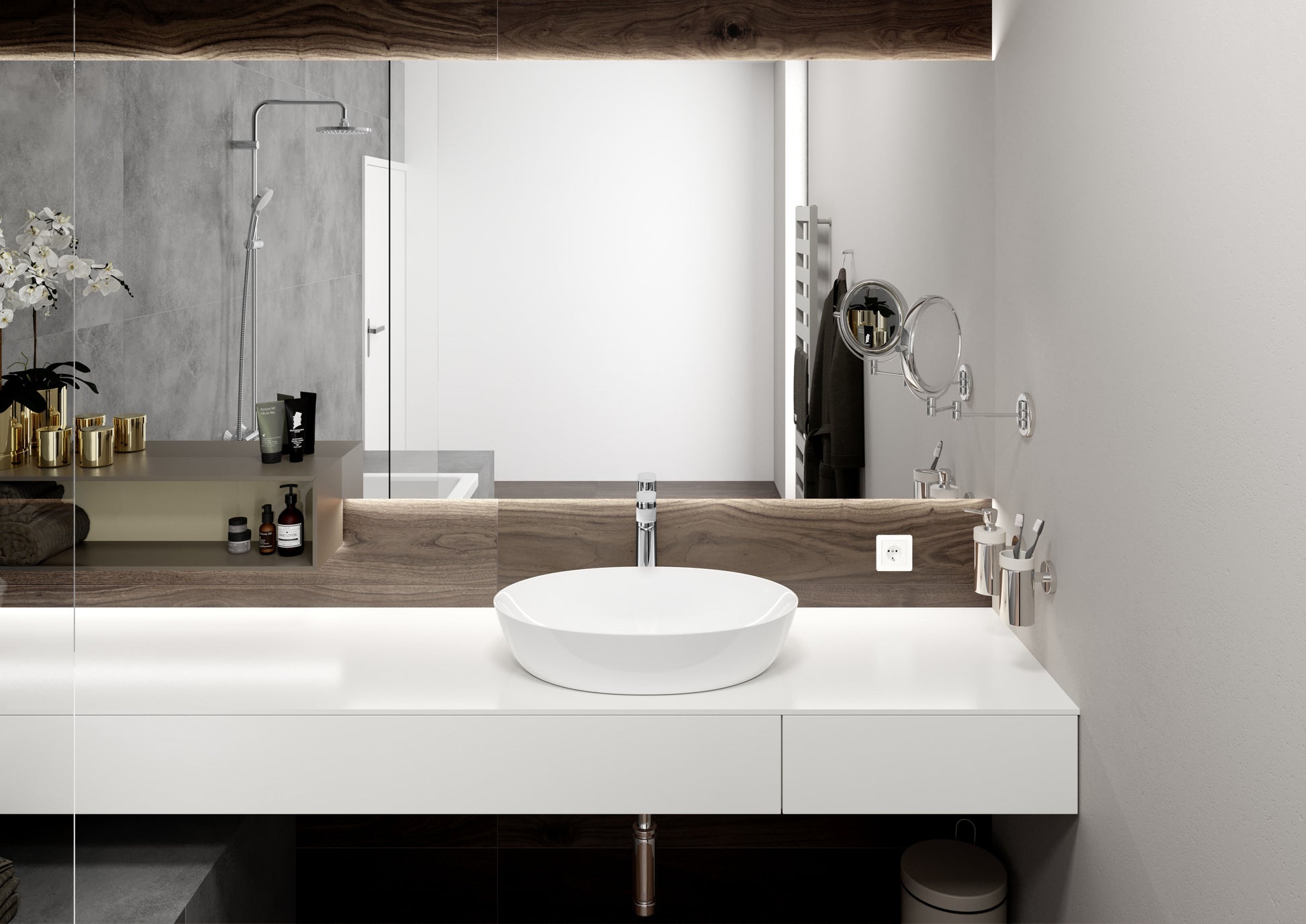Hansgrohe Vernis Blend 190 за мивка хром смесител на мивка в модерен баня интериор KERANOVA