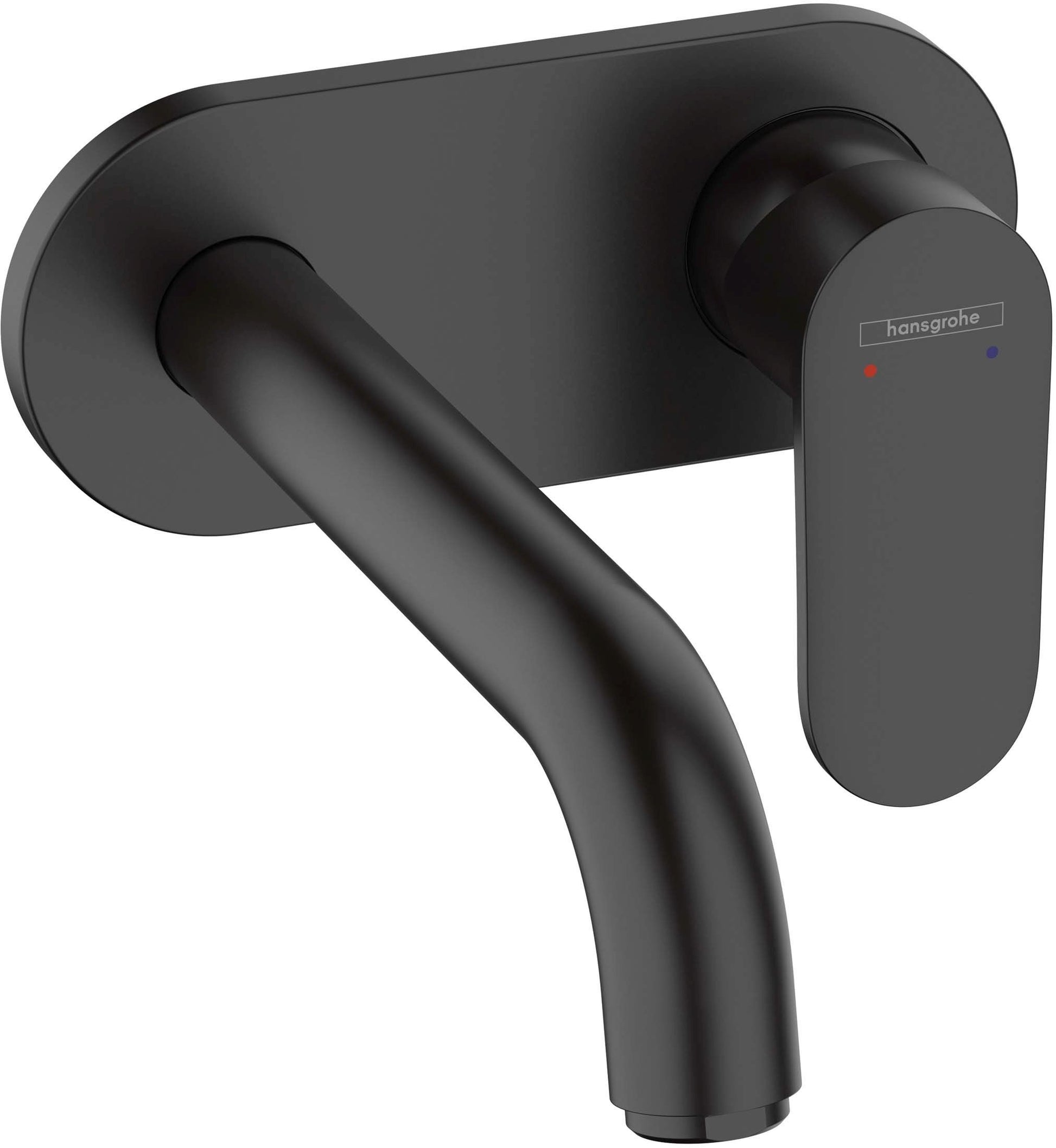 Hansgrohe Vernis Blend Matt Black вграден за мивка - матов черен стенен смесител за умивалник, проекция 207 мм, KERANOVA онлайн магазин