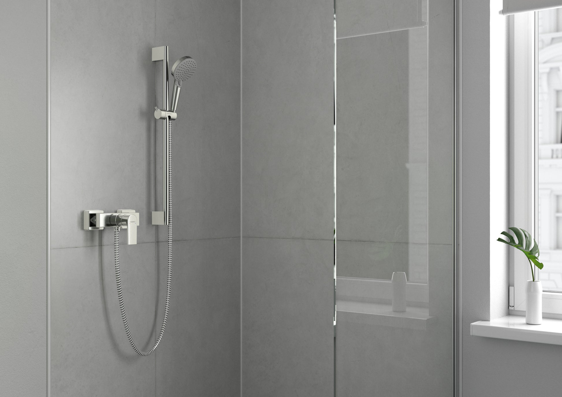 Hansgrohe Vernis Shape смесител за душ в черен мат стенен смесител за душ KERANOVA