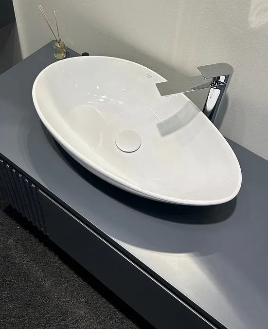 Мивка за плот Olive 60х30 см. дизайнерска Oliva 72100 Turkuaz Seramik на плот, онлайн магазин KERANOVA, Произход Турция