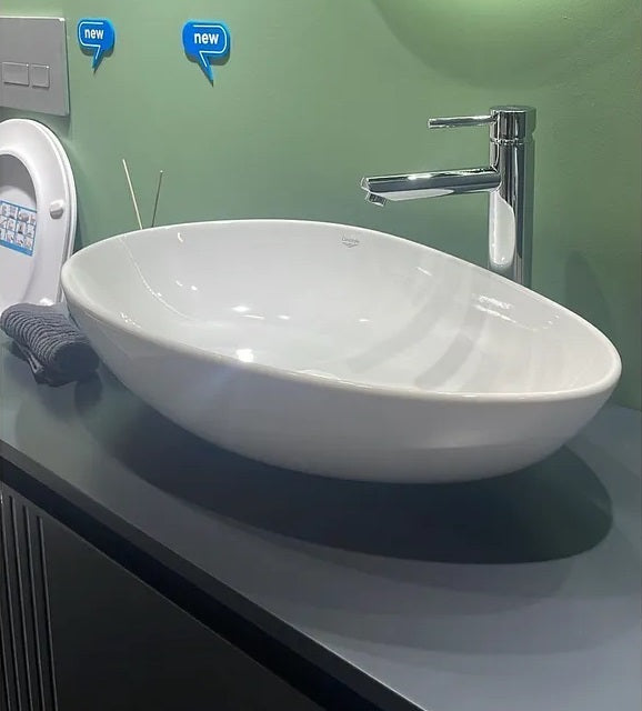 Мивка за плот Olive 60х30 см. дизайнерска мивка Oliva 72100 Turkuaz Seramik върху плот, онлайн магазин за обзавеждане за бани KERANOVA