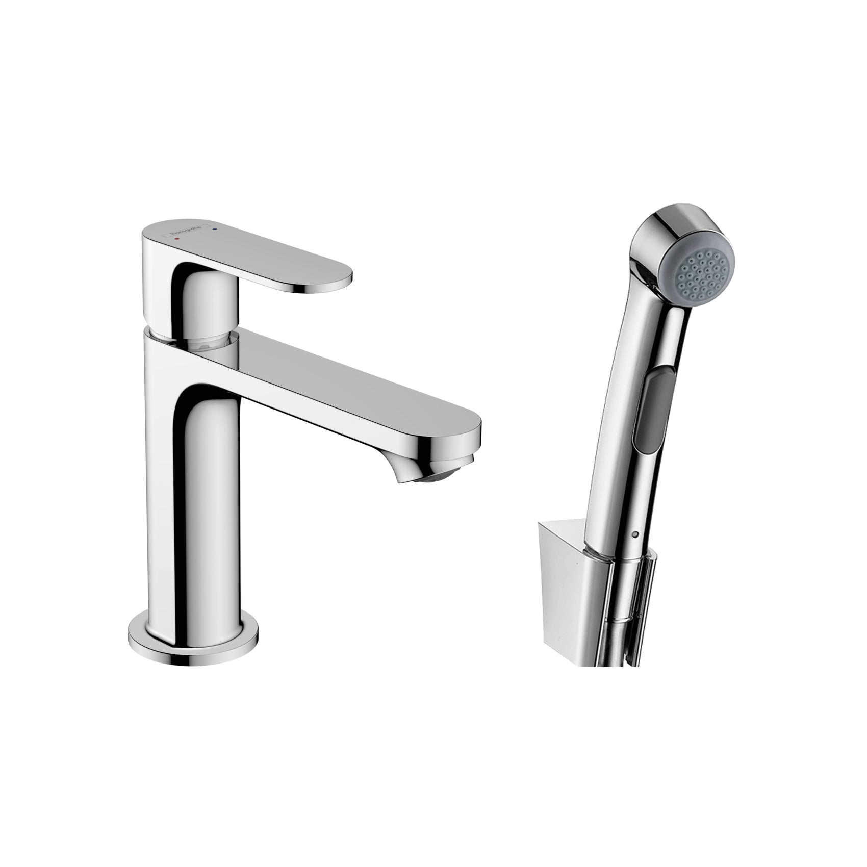 Hansgrohe Rebris S за мивка с хигиенен душ хром смесител и душ комплект за баня KERANOVA