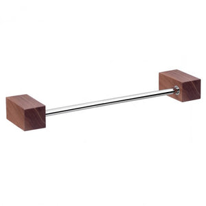 7240 пръчка за хавлия 40 см в дървени държачи и хромирана тръба - онлайн магазин за обзавеждане за бани KERANOVA