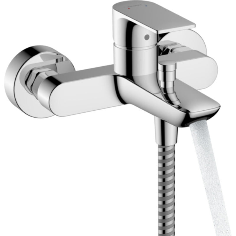 Hansgrohe Rebris S смесител за вана и душ стенен хром, проекция 173 мм, автоматичен превключвател – онлайн магазин KERANOVA
