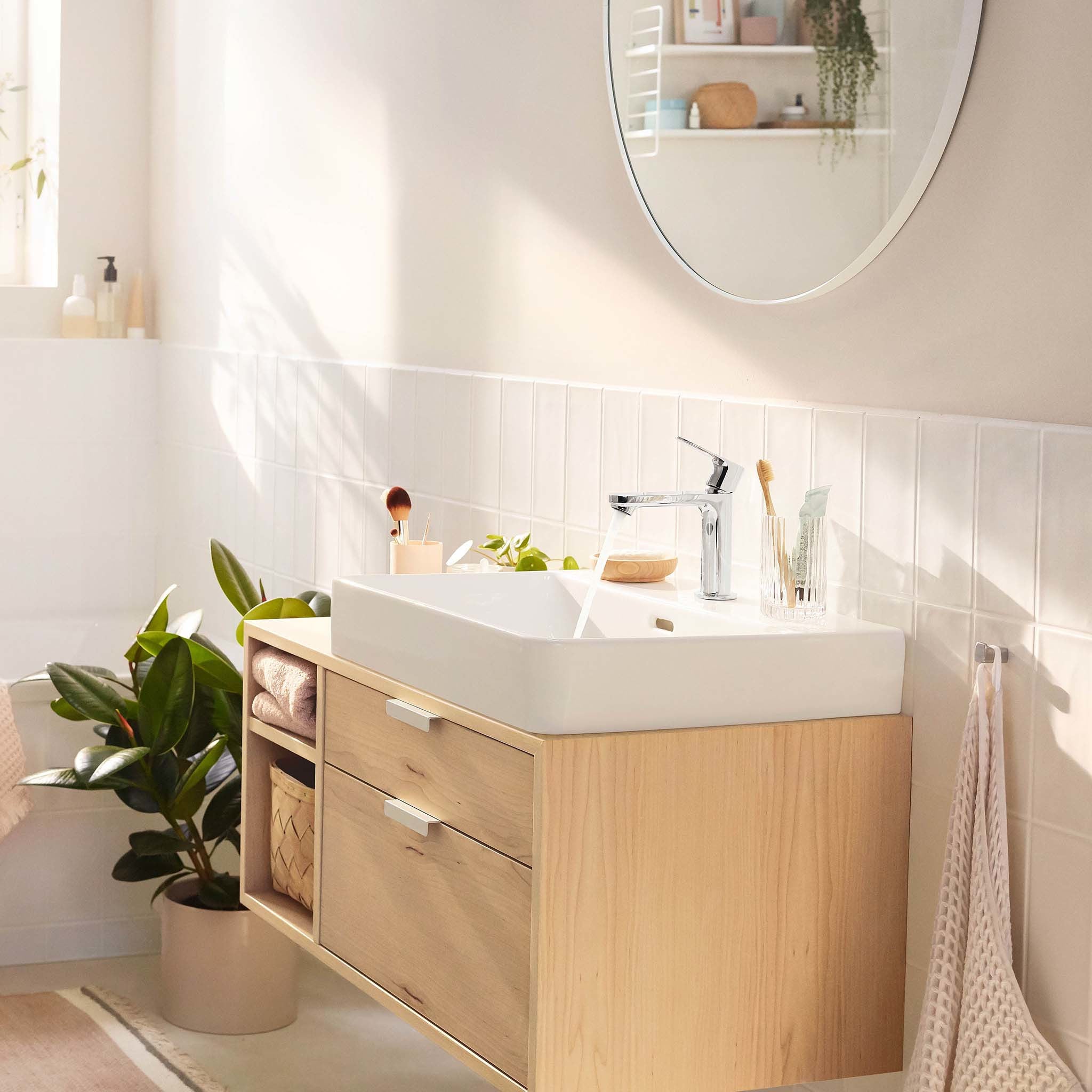 Hansgrohe Rebris S 110 за мивка хром стоящ смесител ComfortZone 110, KERANOVA магазин за бани