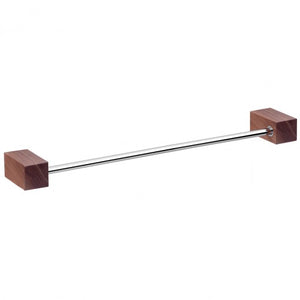 7260 пръчка за хавлия 60 см - хромирана пръчка с дървени квадратни стенни монтажи за баня, онлайн магазин KERANOVA