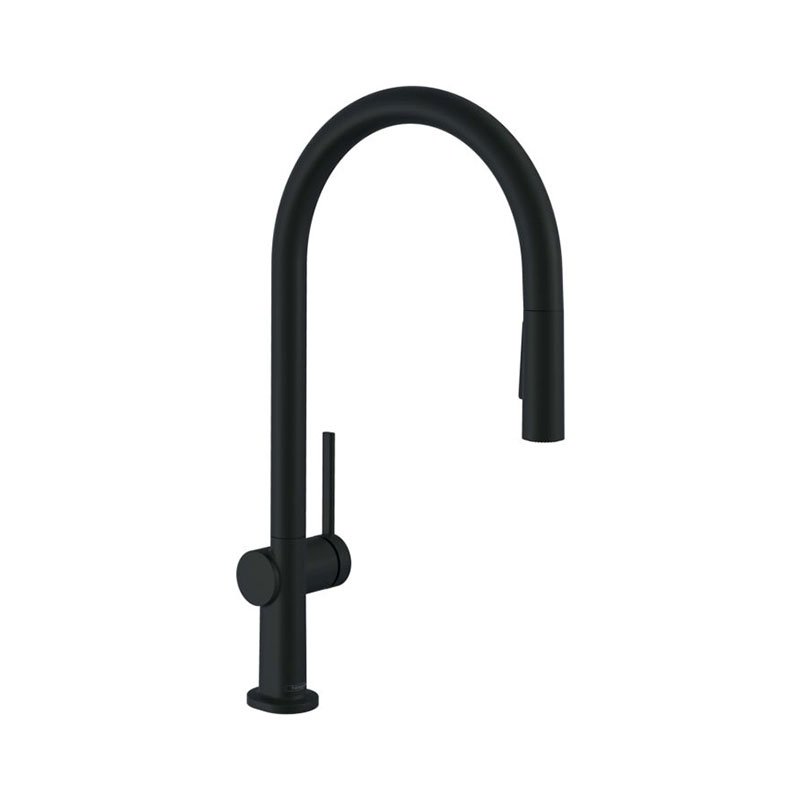 Hansgrohe Talis M54 - черен мат кухненски смесител с издърпващ струйник, ComfortZone 210, два вида струя, онлайн магазин KERANOVA