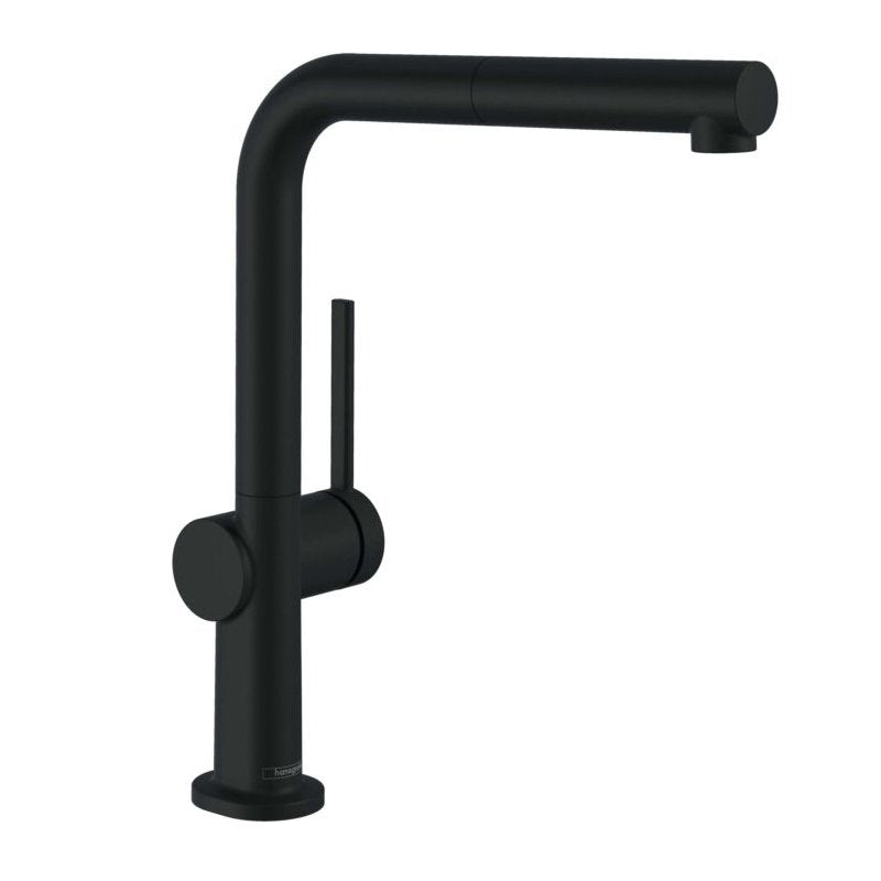 Hansgrohe Talis M54 270 1jet Matt Black кухненски смесител матов черен с издърпващ струйник, ComfortZone 270, KERANOVA онлайн магазин
