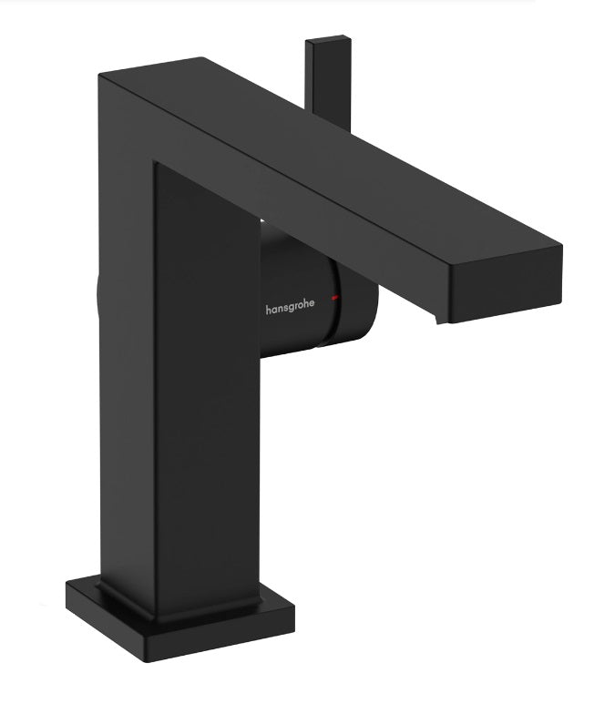 Смесител за мивка Axor Tecturis E 110 Fine - черен мат, минималистичен дизайн с CoolStart и EcoSmart+ за баня KERANOVA