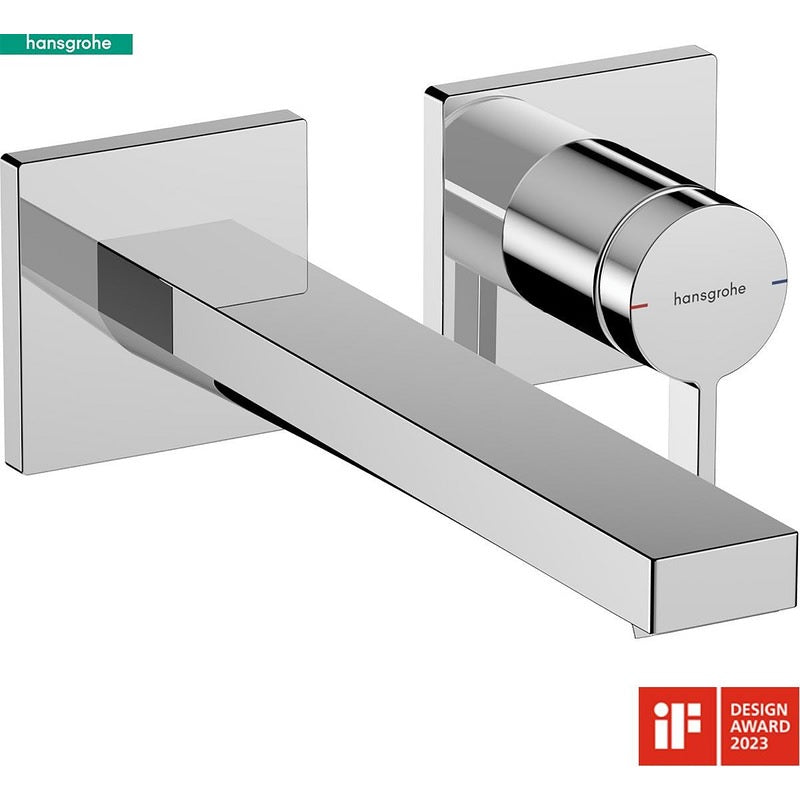 Axor Tecturis E 110 EcoSmart+ вграден за мивка - хромен стенен смесител за умивалник с проекция 225 мм, комплект за вграждане - KERANOVA онлайн магазин