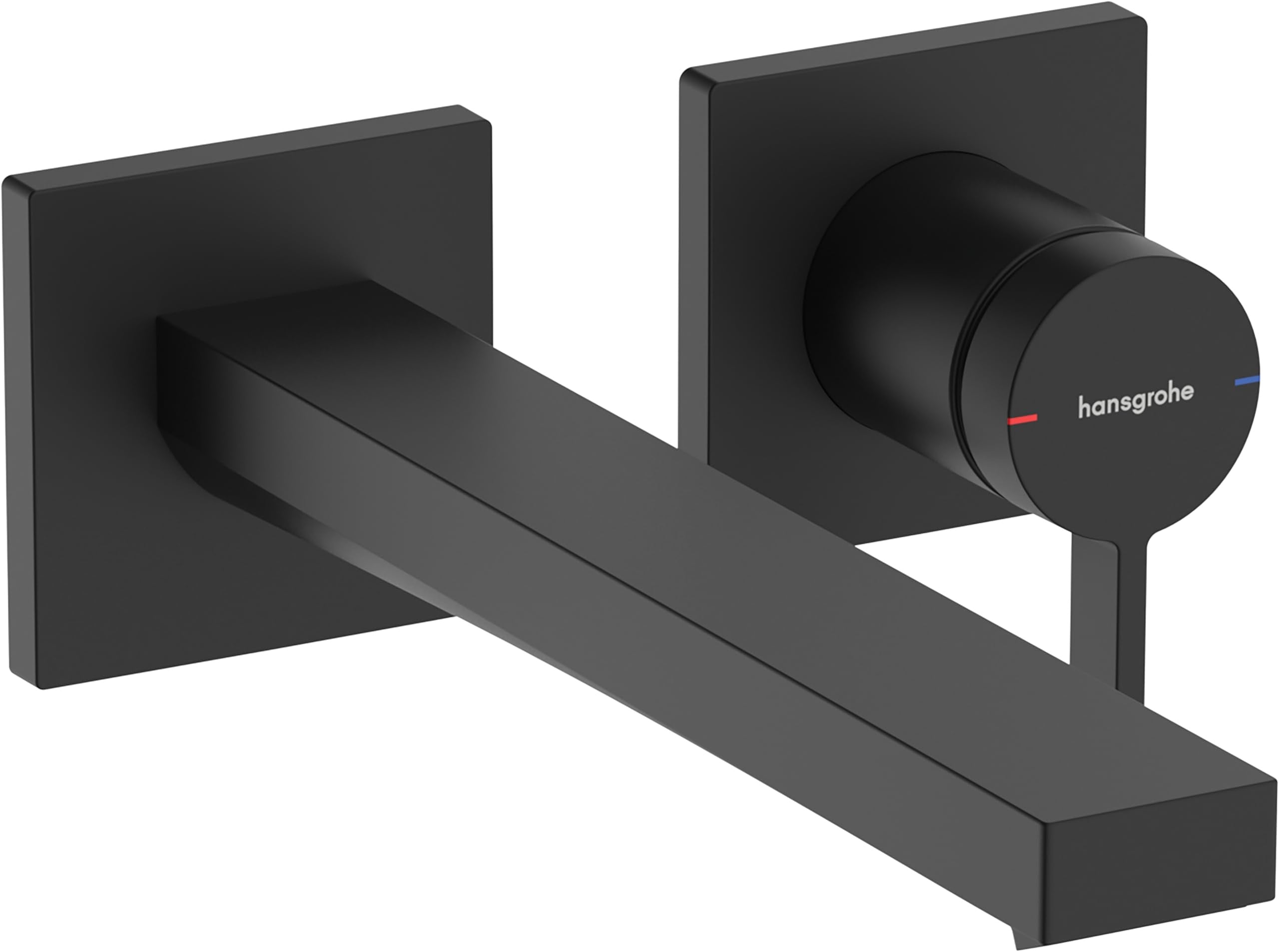 Axor Tecturis E 110 EcoSmart+ вграден за мивка - черен мат от KERANOVA, стенен монтаж с чучур 225 мм и промивен клапан