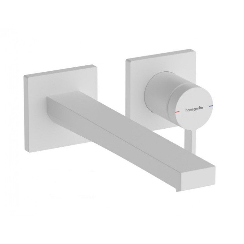 Axor Tecturis E 110 EcoSmart+ вграден за мивка - бял мат, стенен смесител с чучур 225 мм, онлайн магазин KERANOVA