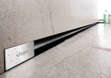 Стенен сифон Viega Advantix Vario SLIM 30-120 см. линеен вграден сифон за баня, регулируем монтаж по протежение на стената - KERANOVA