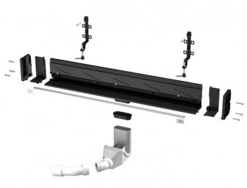 Стенен сифон Viega Advantix Vario 30-120 см. – комплект линеен сифон за баня, регулиране по дължина, монтаж по стена | KERANOVA