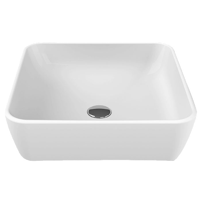 Мивка за плот One 46х46 см. бяла керамична мивка за монтаж върху плот Turkuaz Seramik, онлайн магазин за обзавеждане за бани KERANOVA